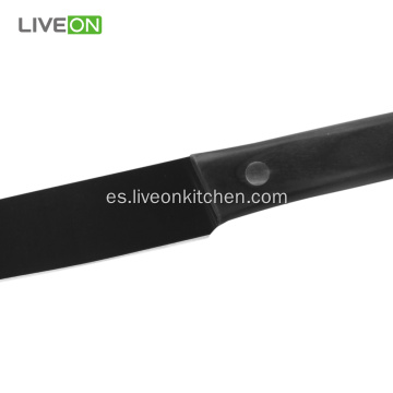 Cuchillo de cocina negro de 5 pulgadas de utilidad